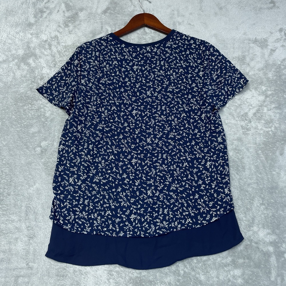 Hilary Radley Women's Blouse Blue e1013 - Picture 6 of 6